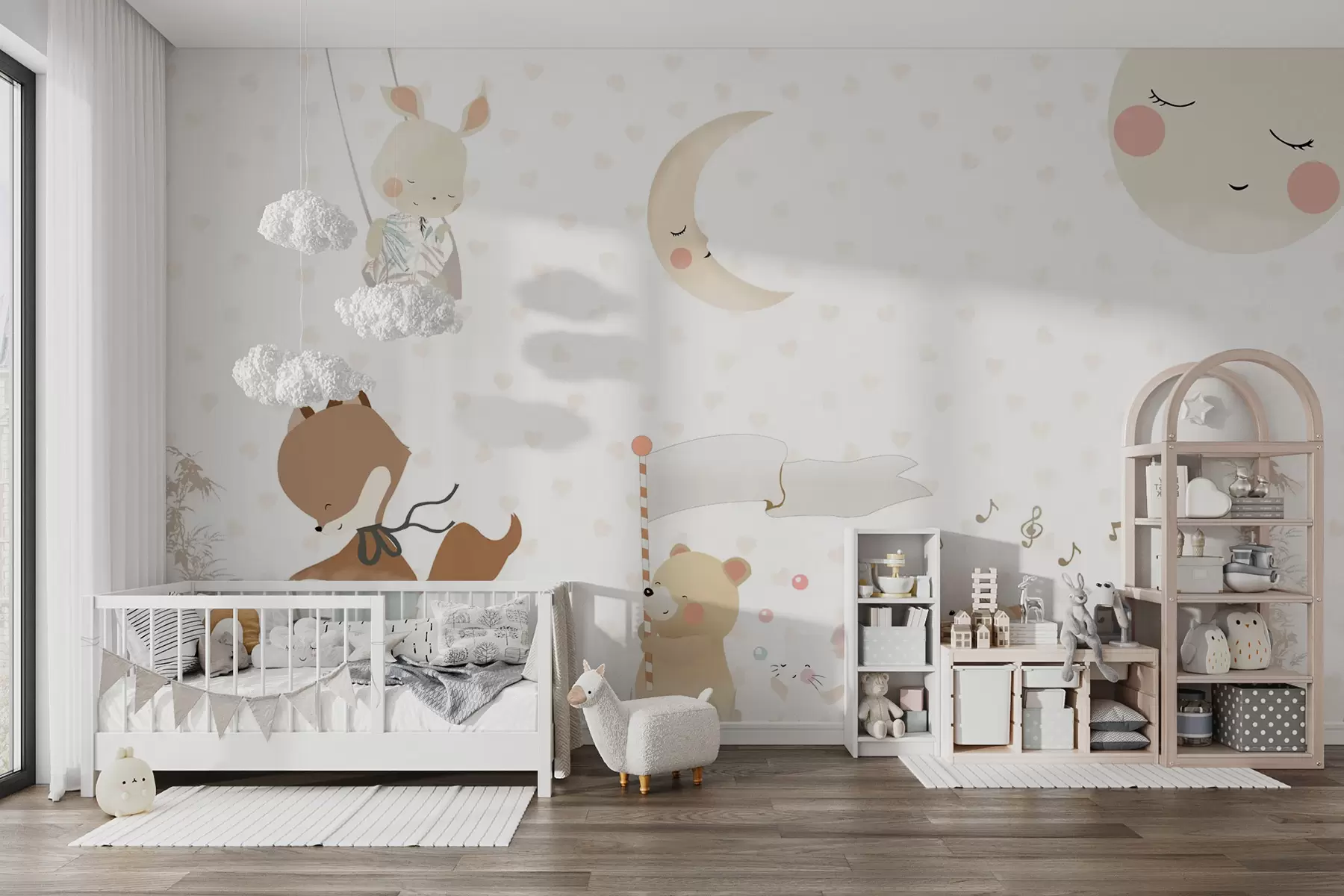 peintures murales Papier peint avec des animaux mignons u99000