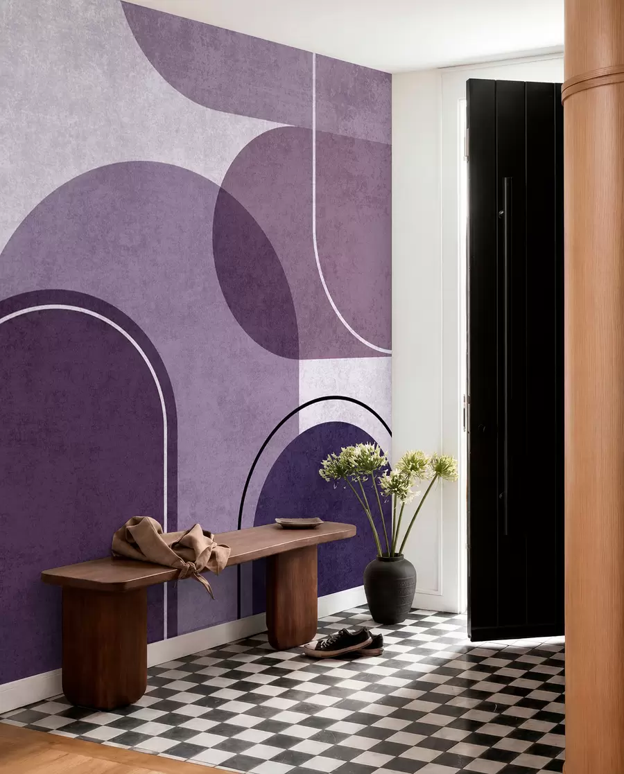 peintures murales Arcs géométriques en violet u99095v4