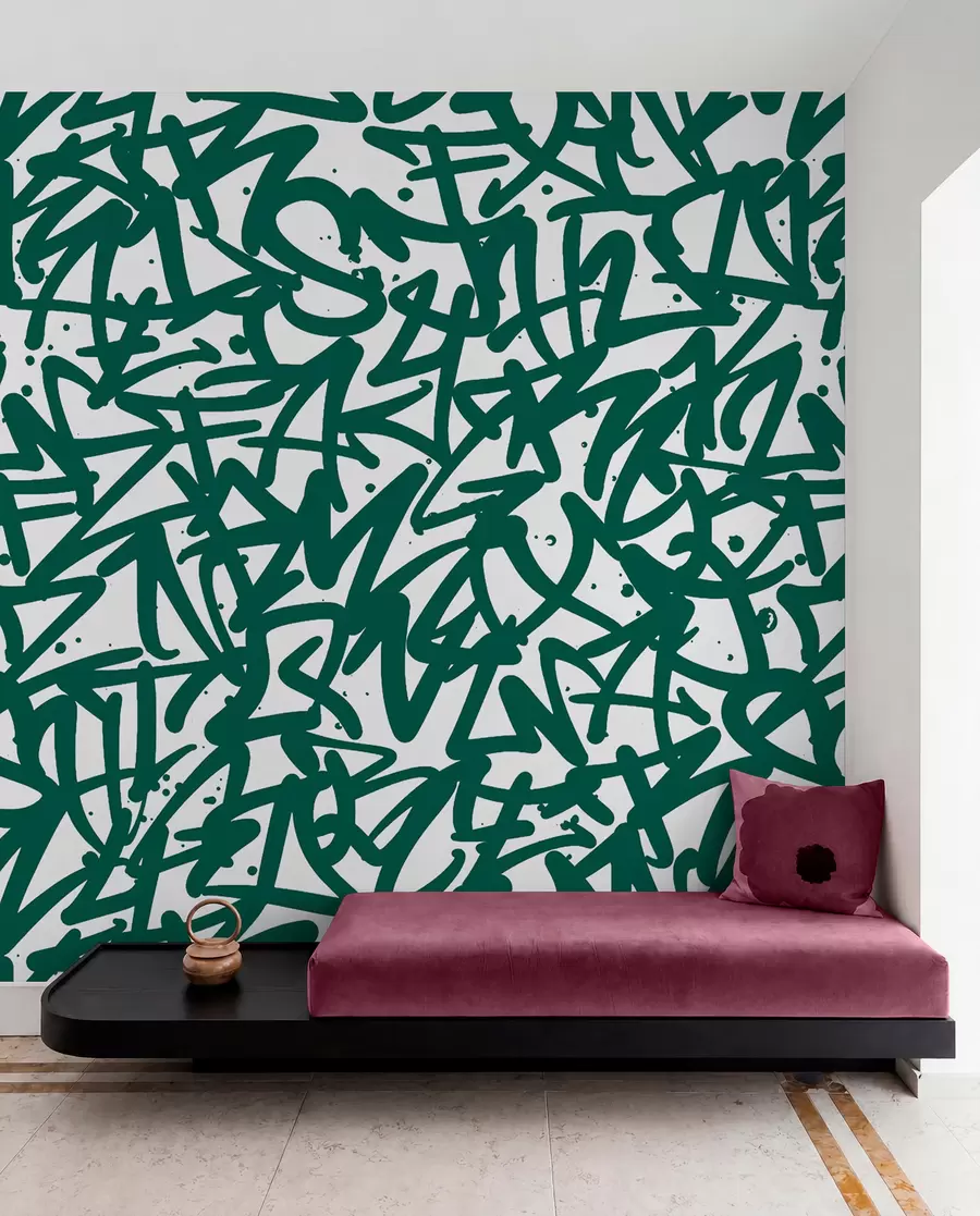 peintures murales Graffiti Emotions : Vert u99087