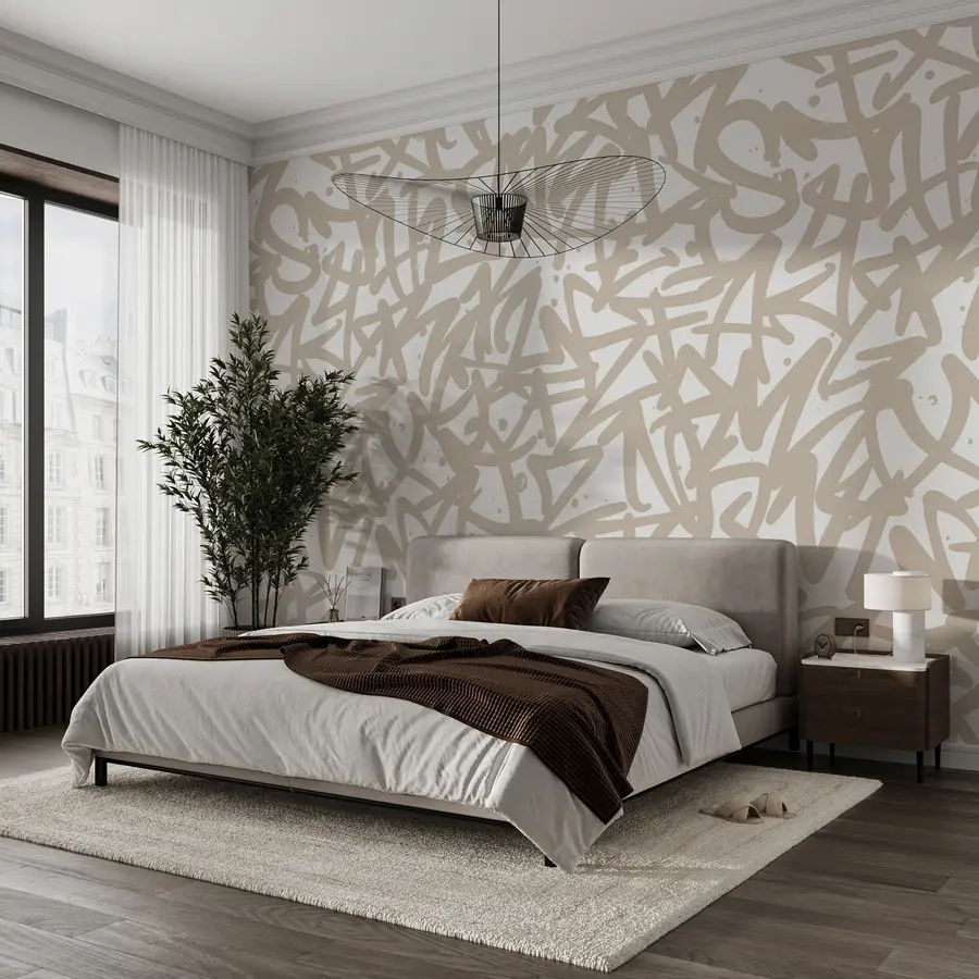 murales Graffiti Emociones: Beige u99087v1