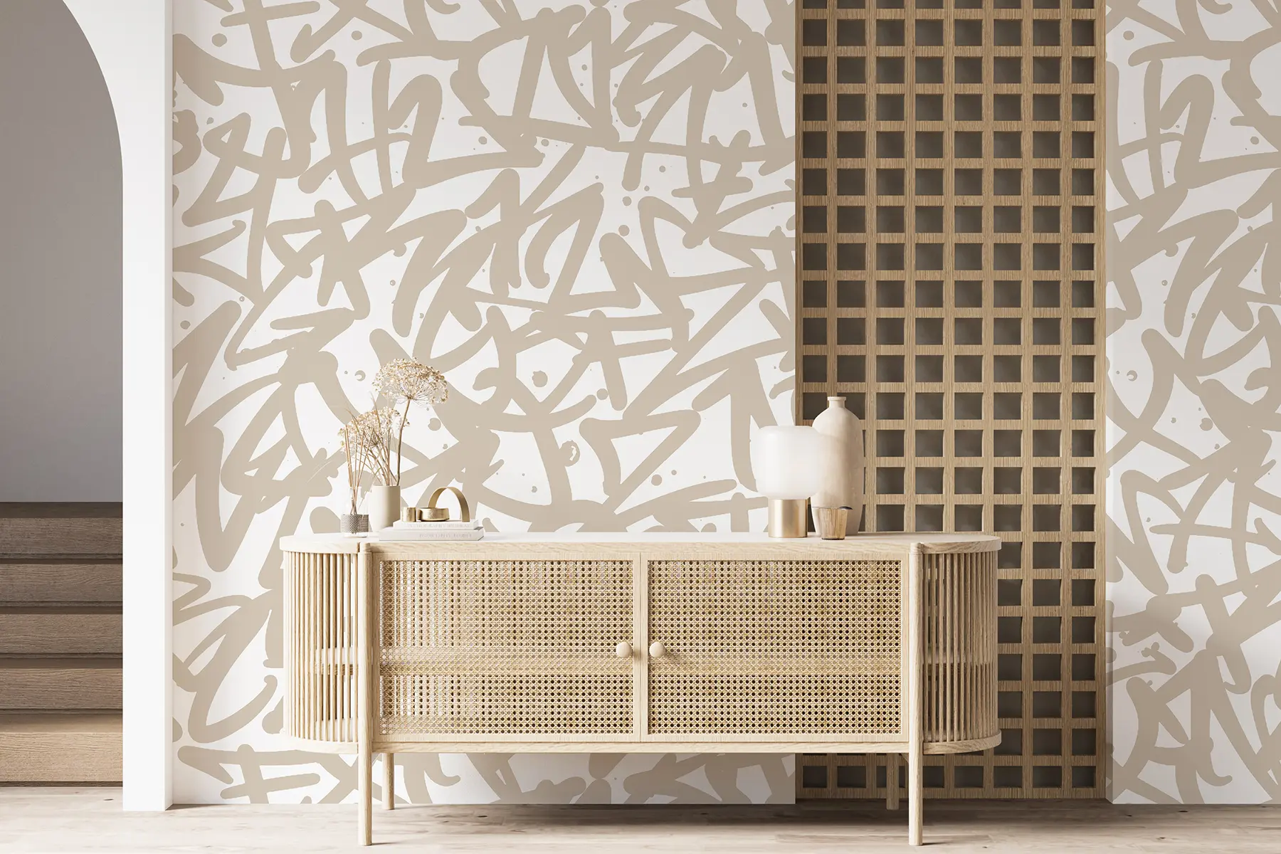 peintures murales Graffiti Emotions : Beige u99087v1