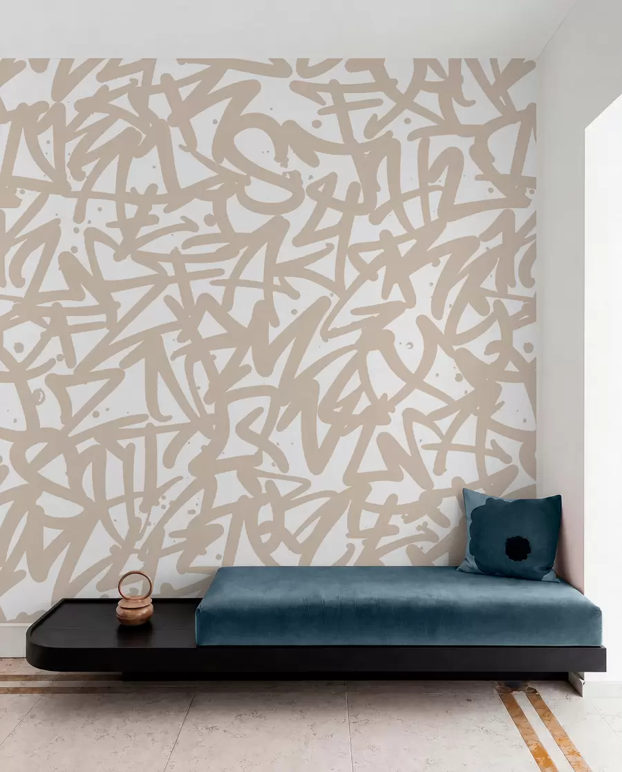 peintures murales Graffiti Emotions : Beige u99087v1