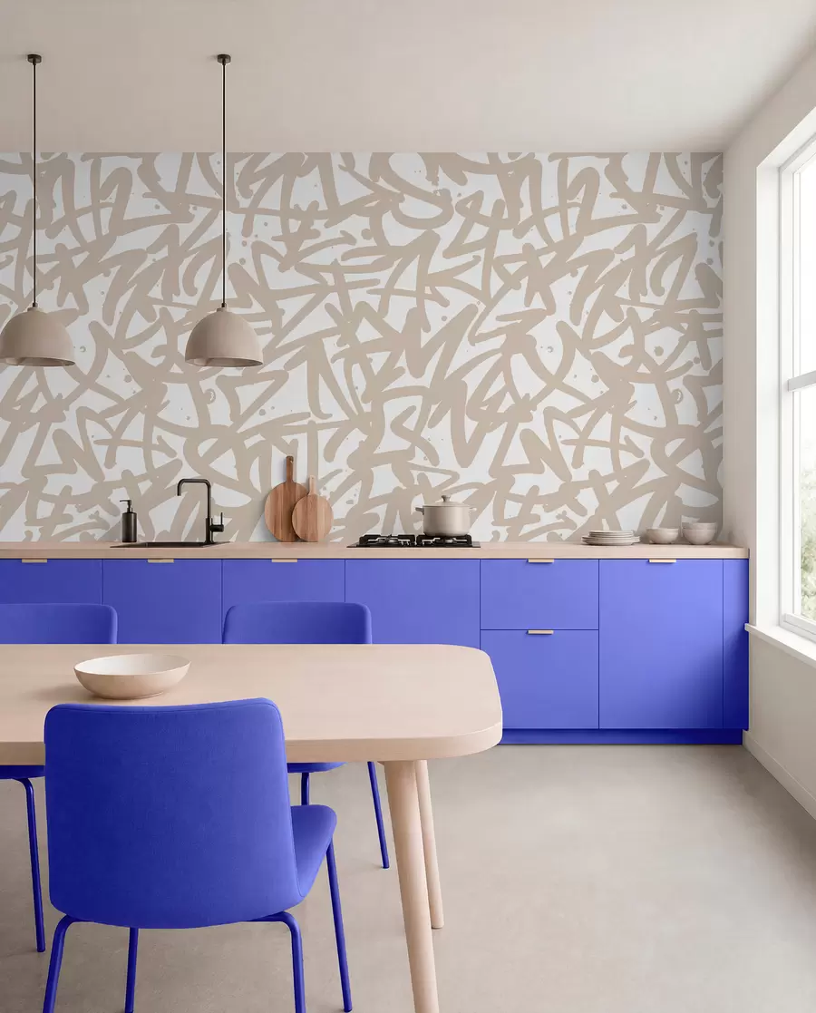wall murals Graffiti Emotions: Beige u99087v1