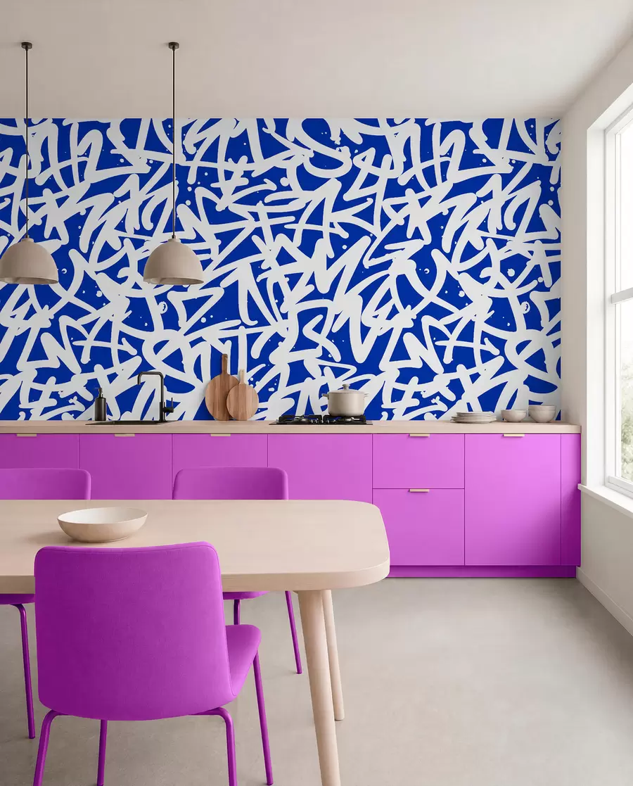 wall murals Graffiti Emotions: Blue u99087v2