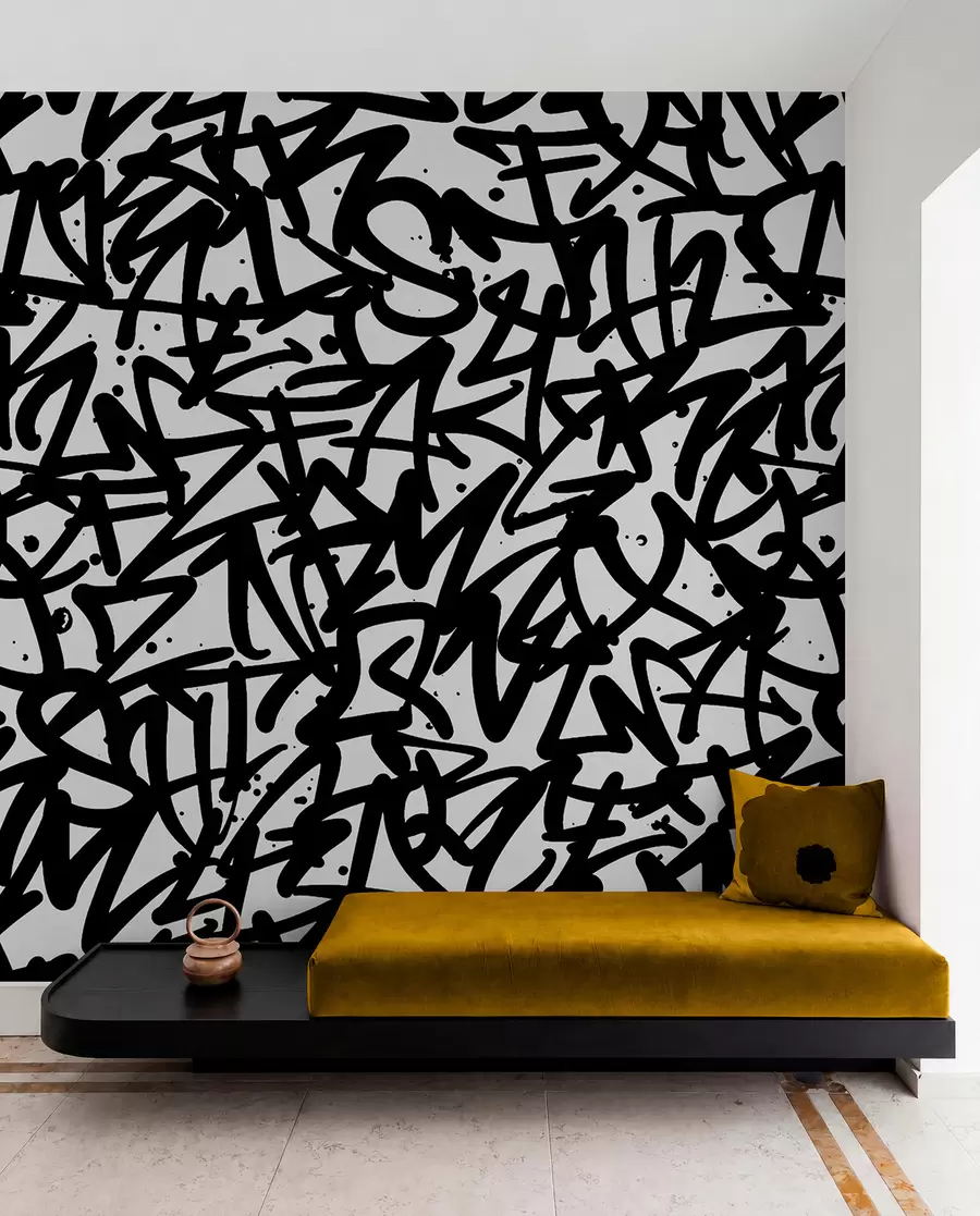 peintures murales Graffiti Emotions : Noir u99087v3