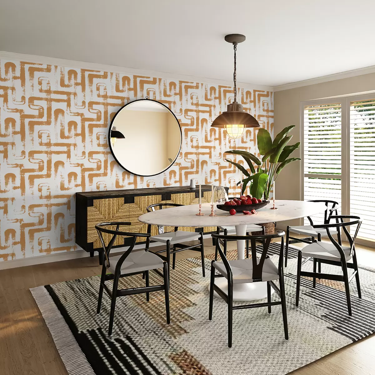 peintures murales Ligne magique : Orange u99091v2