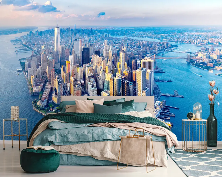 Wall Mural Photo Wallpaper Bird's eye view of New York City Manhattan, USA u98643