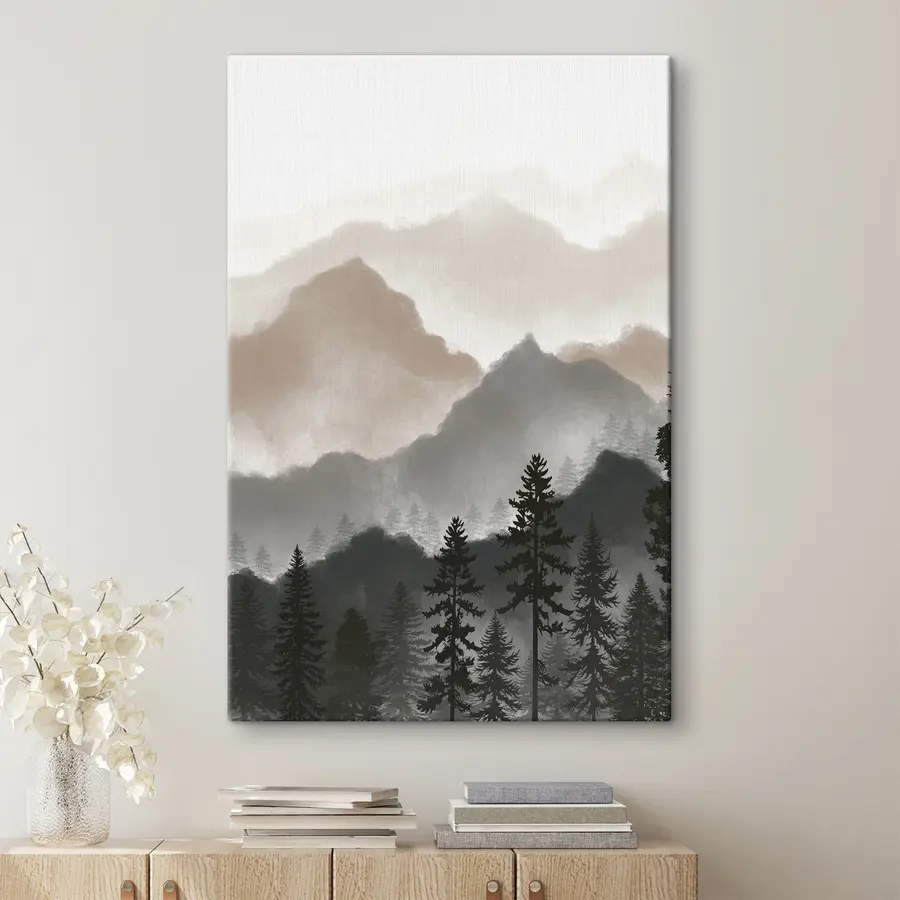 wall murals Serene mountains and whispering trees s36607v1