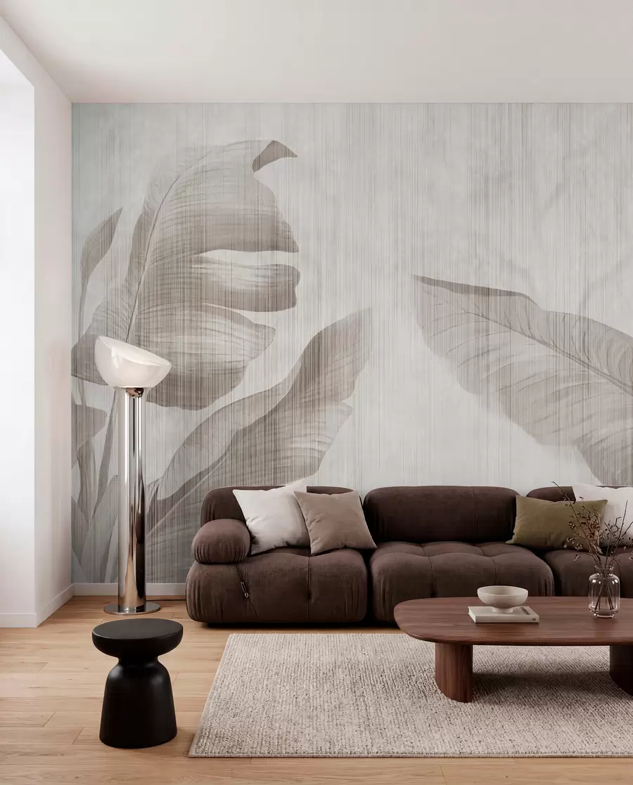 Wall Mural Photo Wallpaper Tropical leaves in grunge style u00299d1
