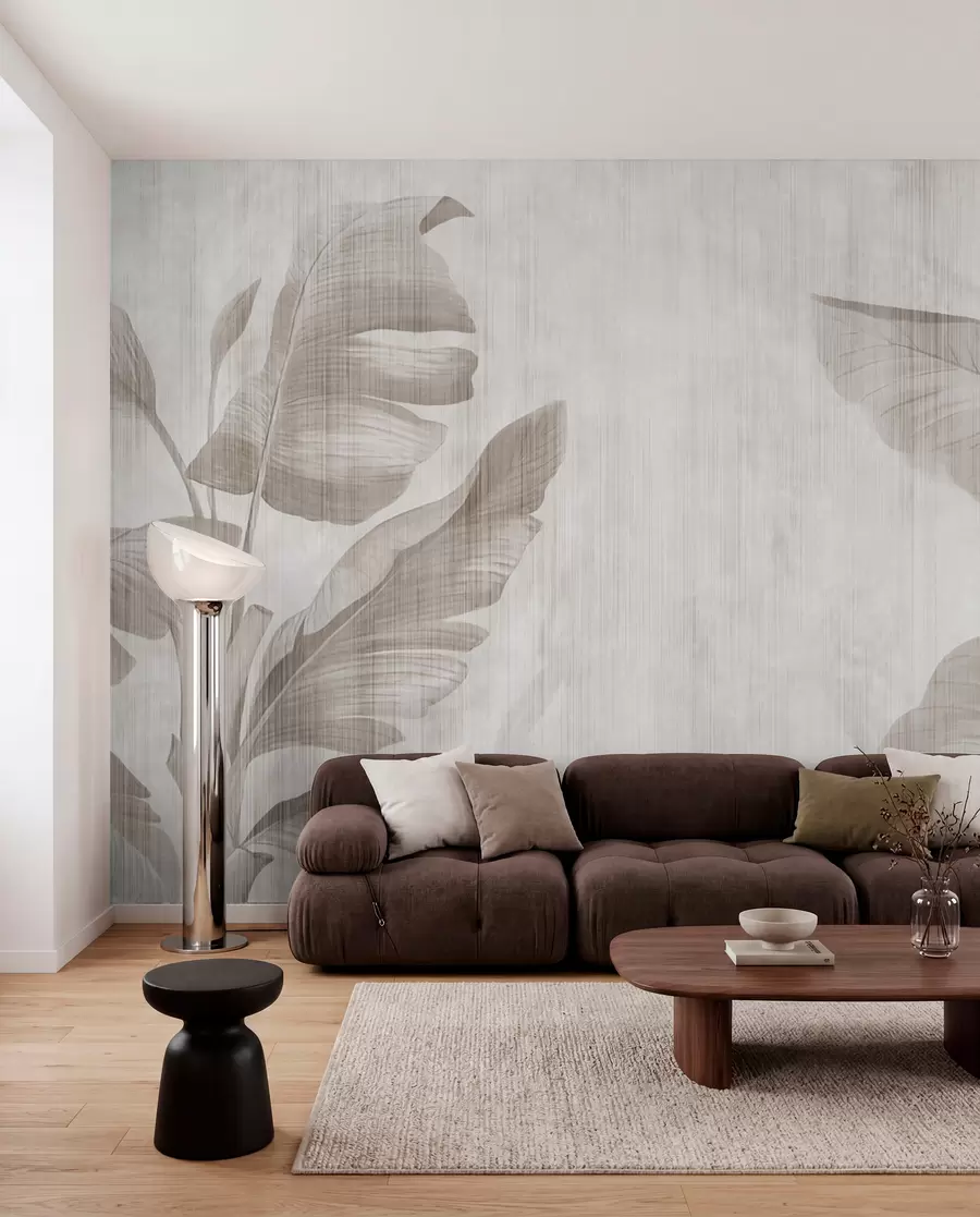 Wall Mural Photo Wallpaper Tropical leaves in grunge style u00299d2