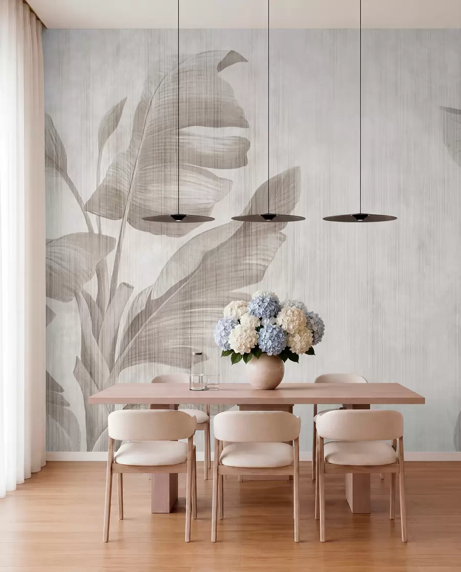 wall murals Tropical leaves in grunge style u00299d2