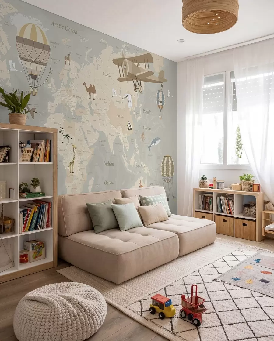 wall murals Balloon World Map II u36066d2