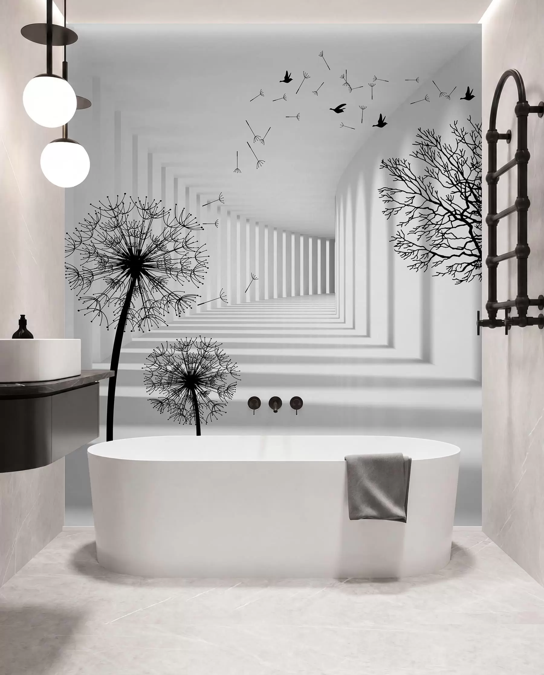 wall murals Depth and light u37803d1