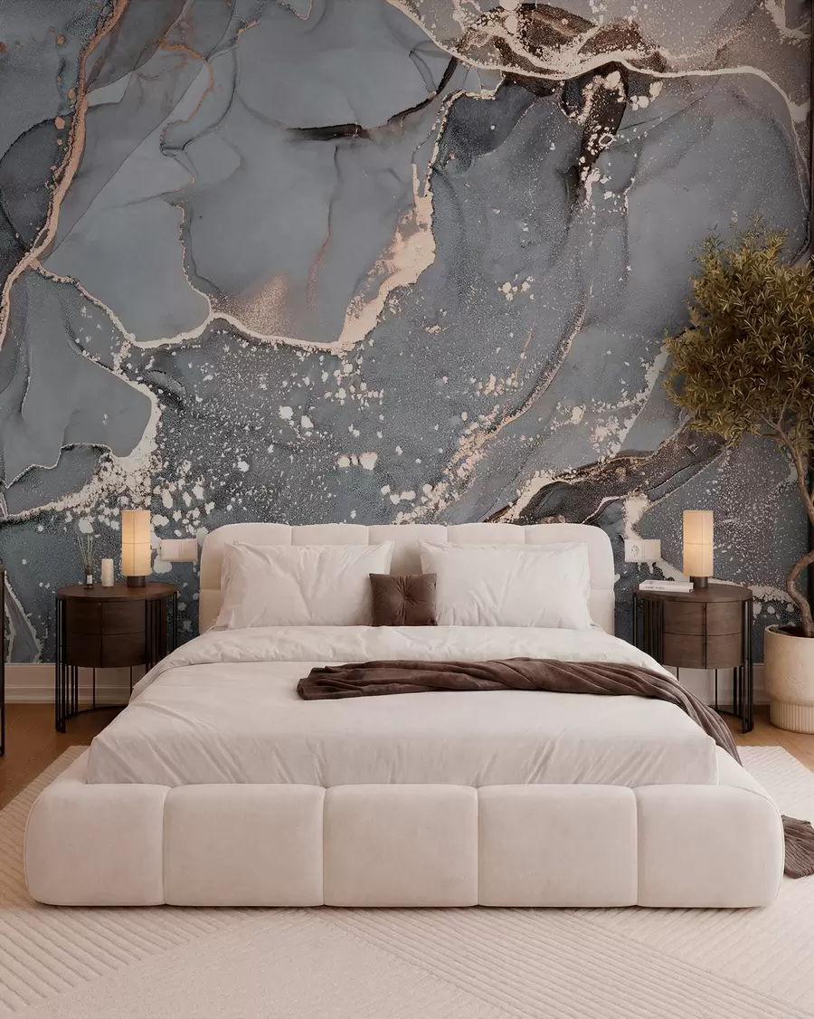 Wall Mural Photo Wallpaper Grey marble u93578d1
