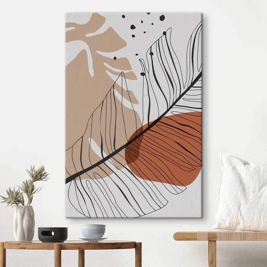 murales Diseño de líneas abstractas inspirado en la naturaleza s37029