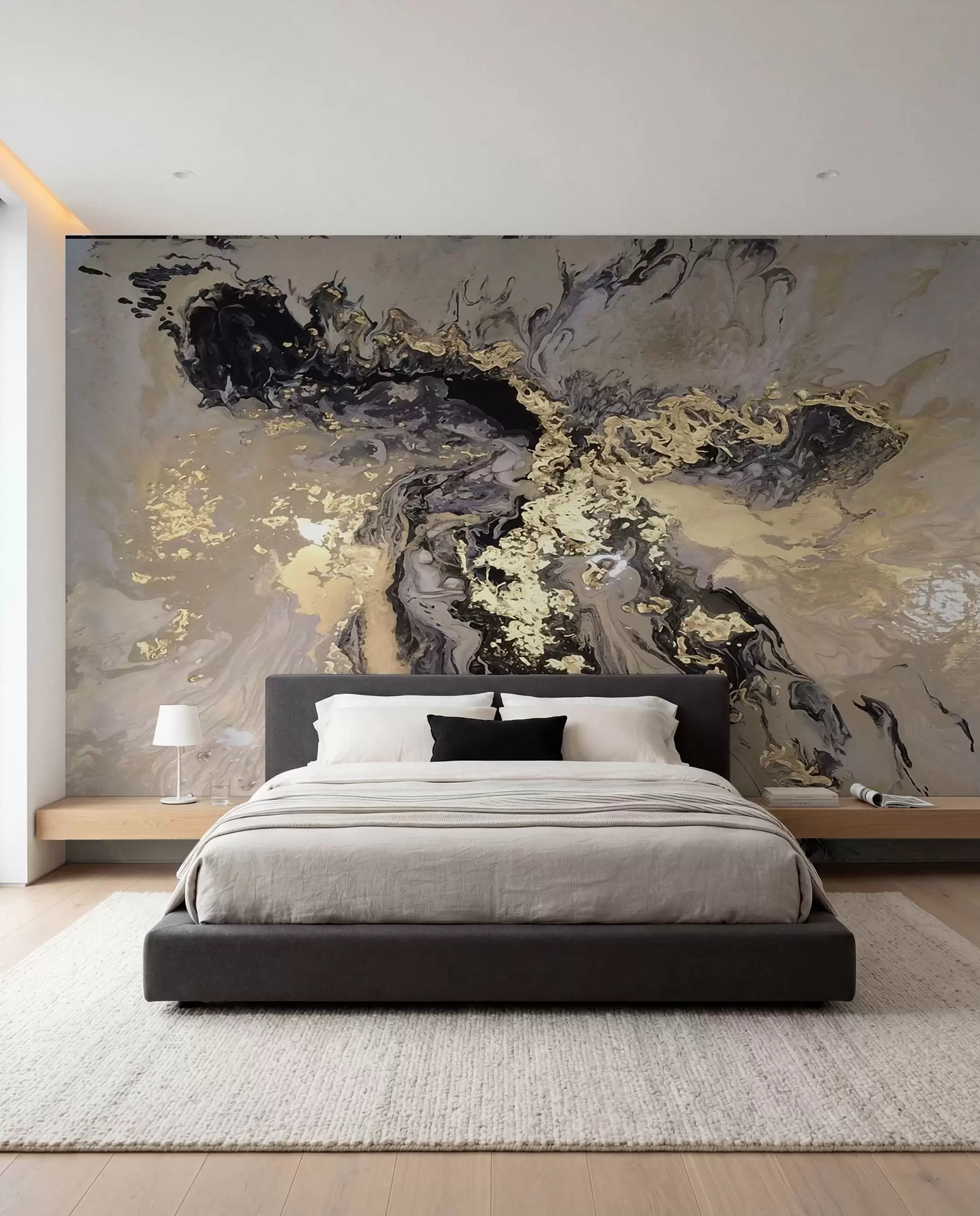 Wall Mural Photo Wallpaper Ink and Golden Veins III u16941d3