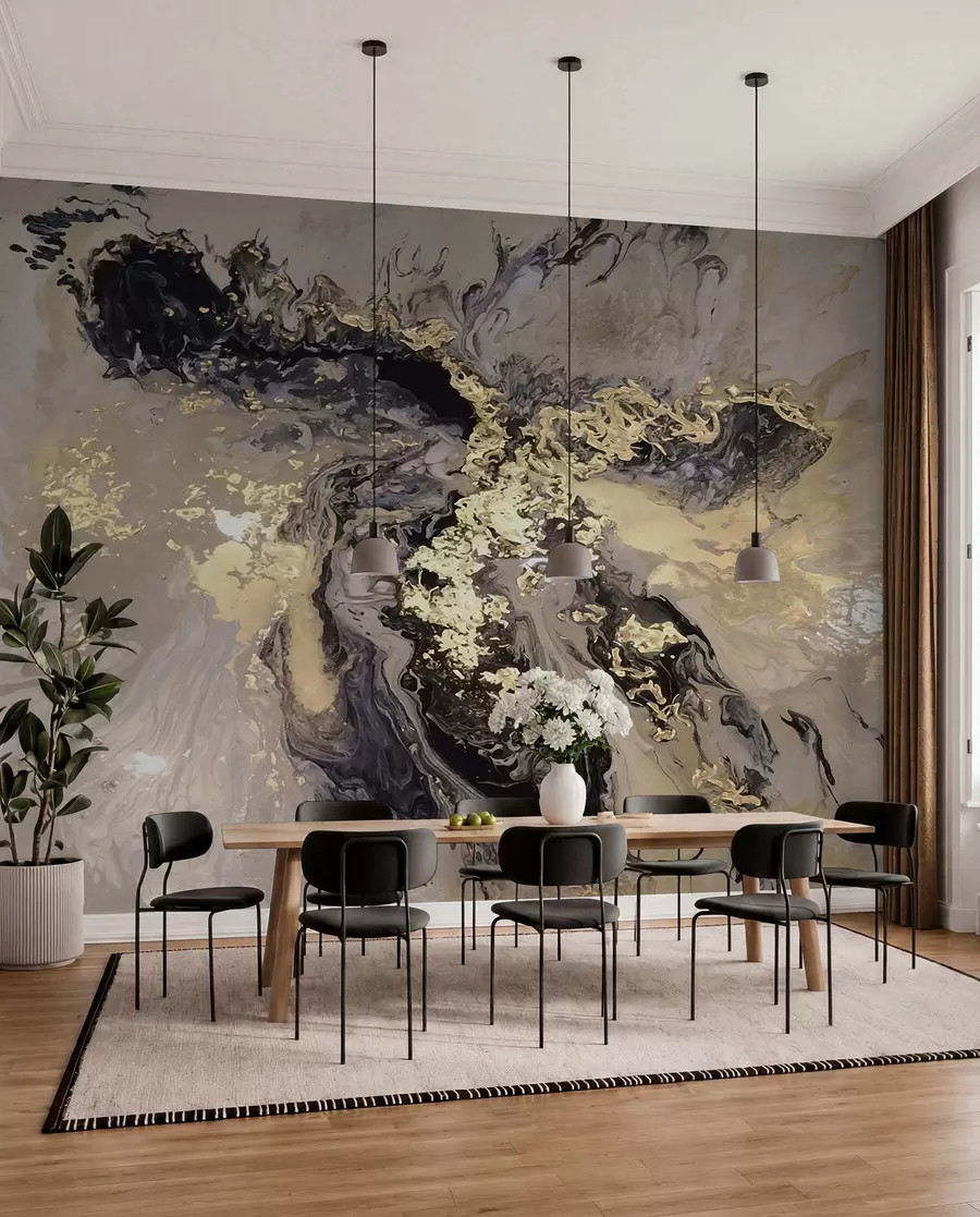 Wall Mural Photo Wallpaper Black marble u16941d3