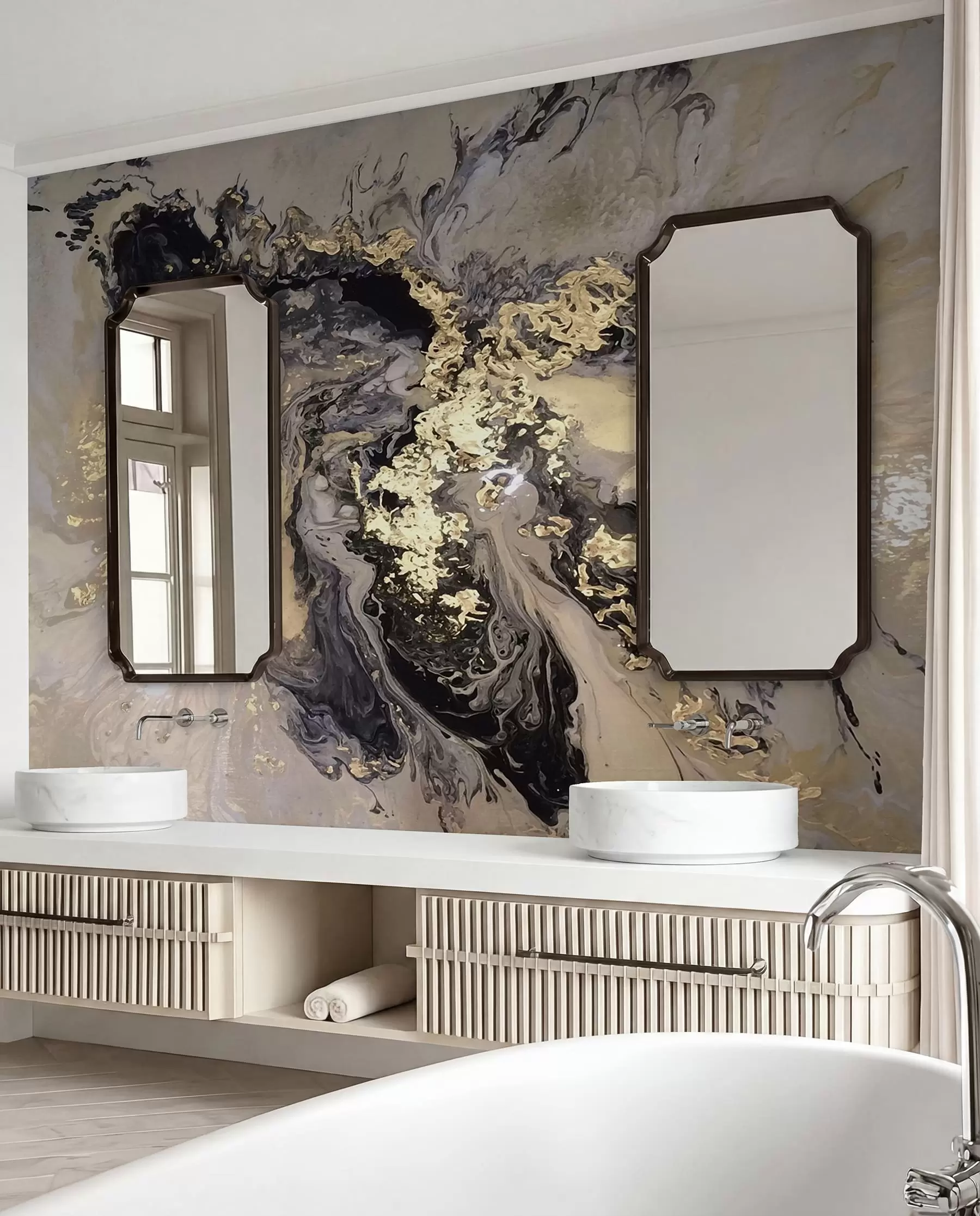 Wall Mural Photo Wallpaper Black marble u16941d3