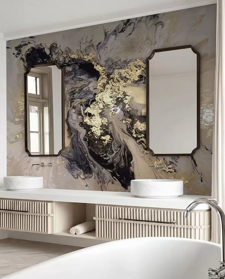 wall murals Black marble u16941d3