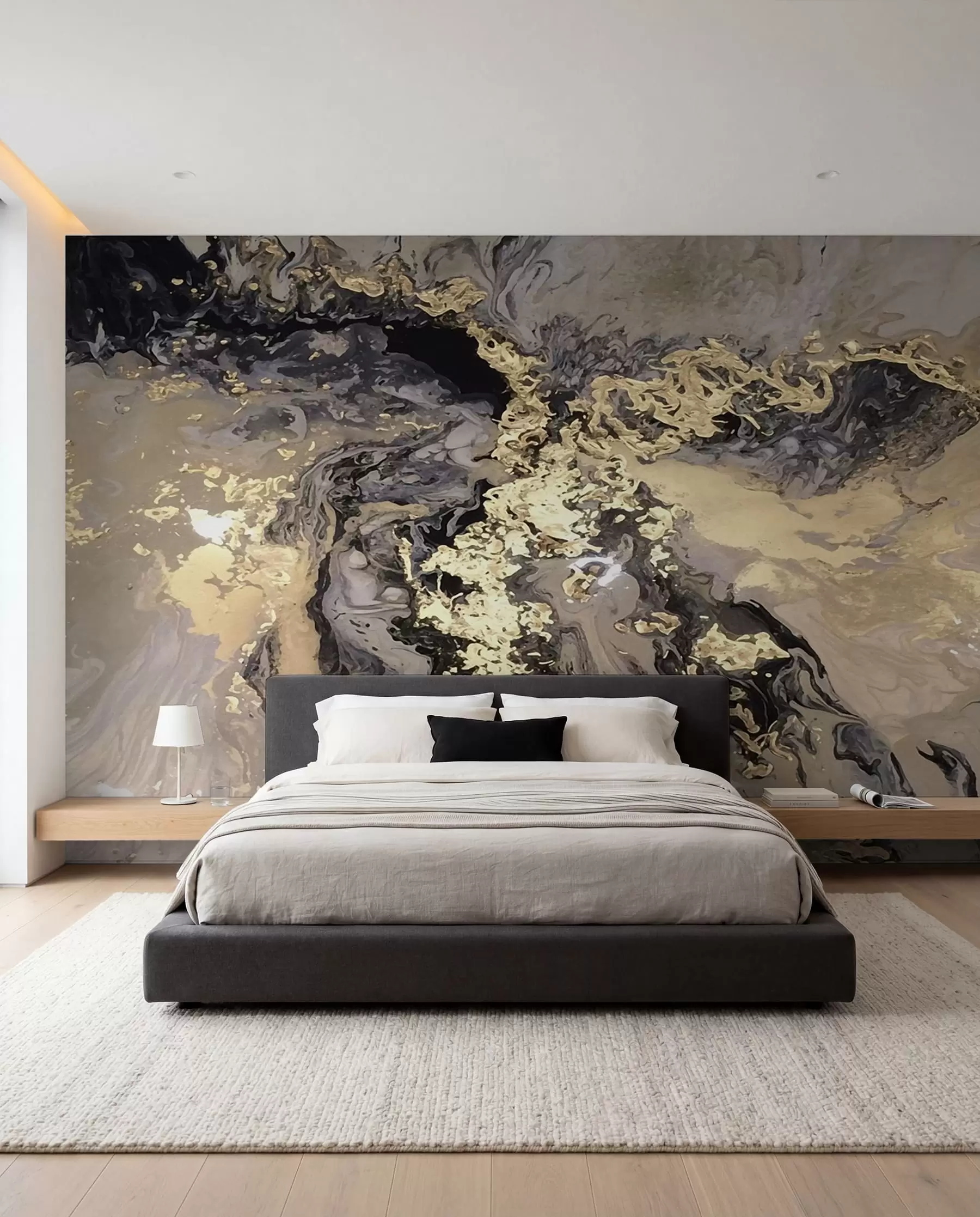 peintures murales Encre et veines dorées II u16941d2