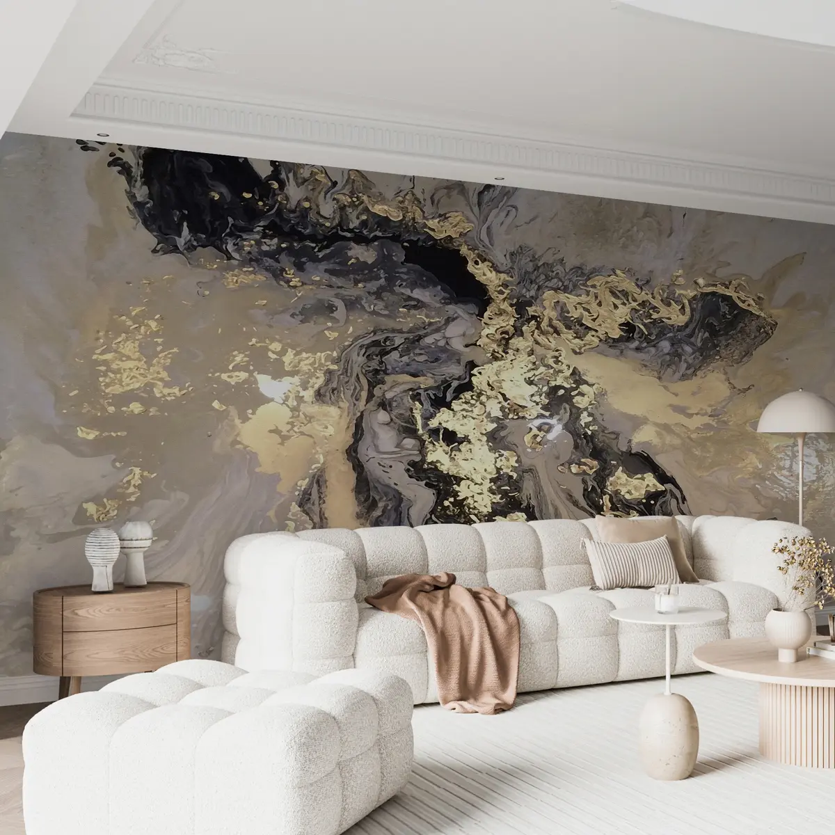 wall murals Black marble u16941d2