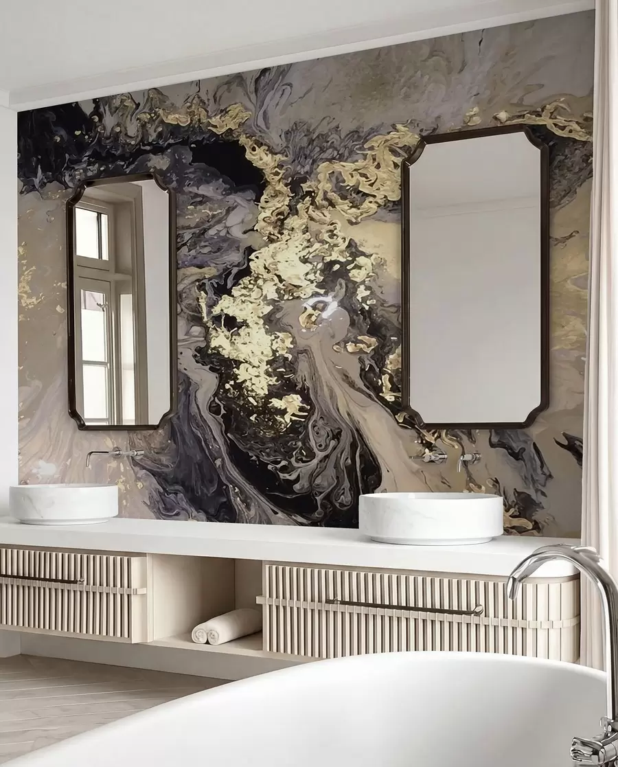 wall murals Black marble u16941d2