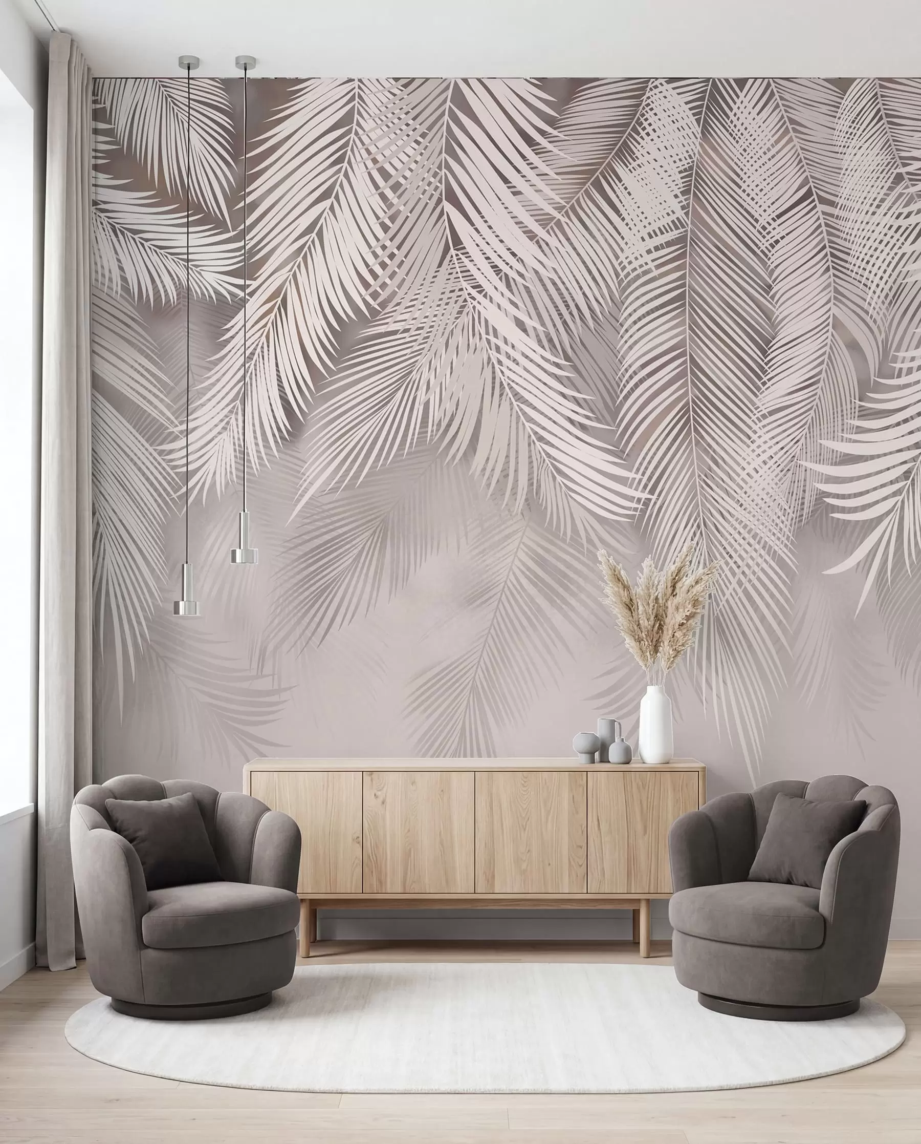 wall murals Delicate drooping leaves u48556v5d1