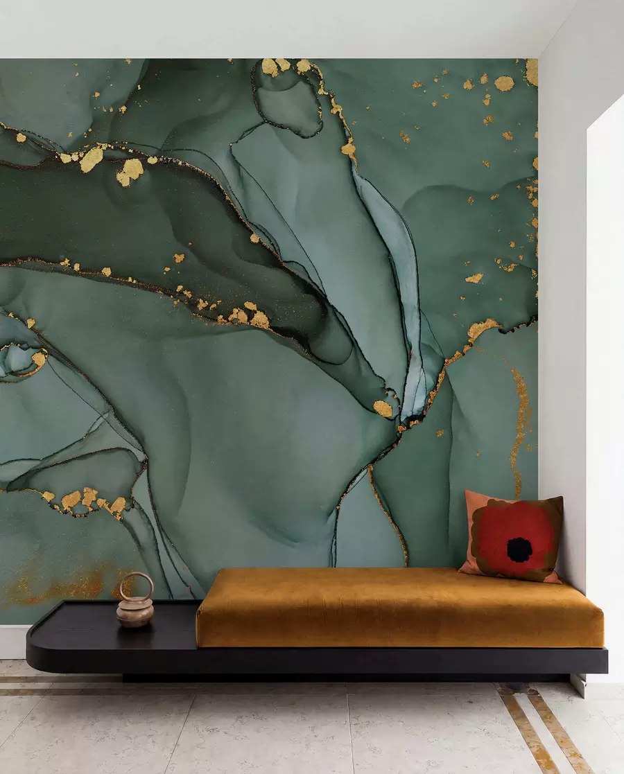 peintures murales Marbre Onyx de luxe avec fissures métalliques u50235d1