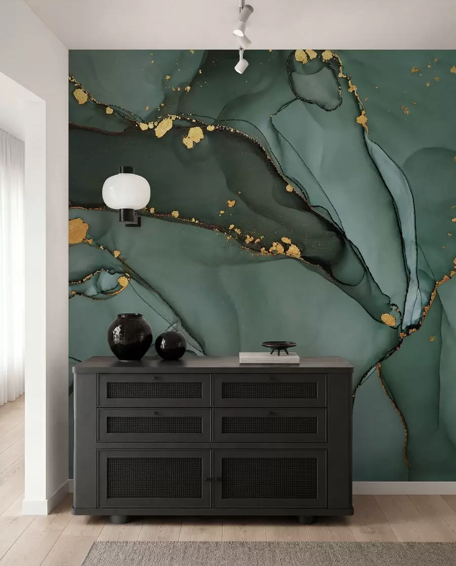 peintures murales Marbre Onyx de luxe avec fissures métalliques u50235d1