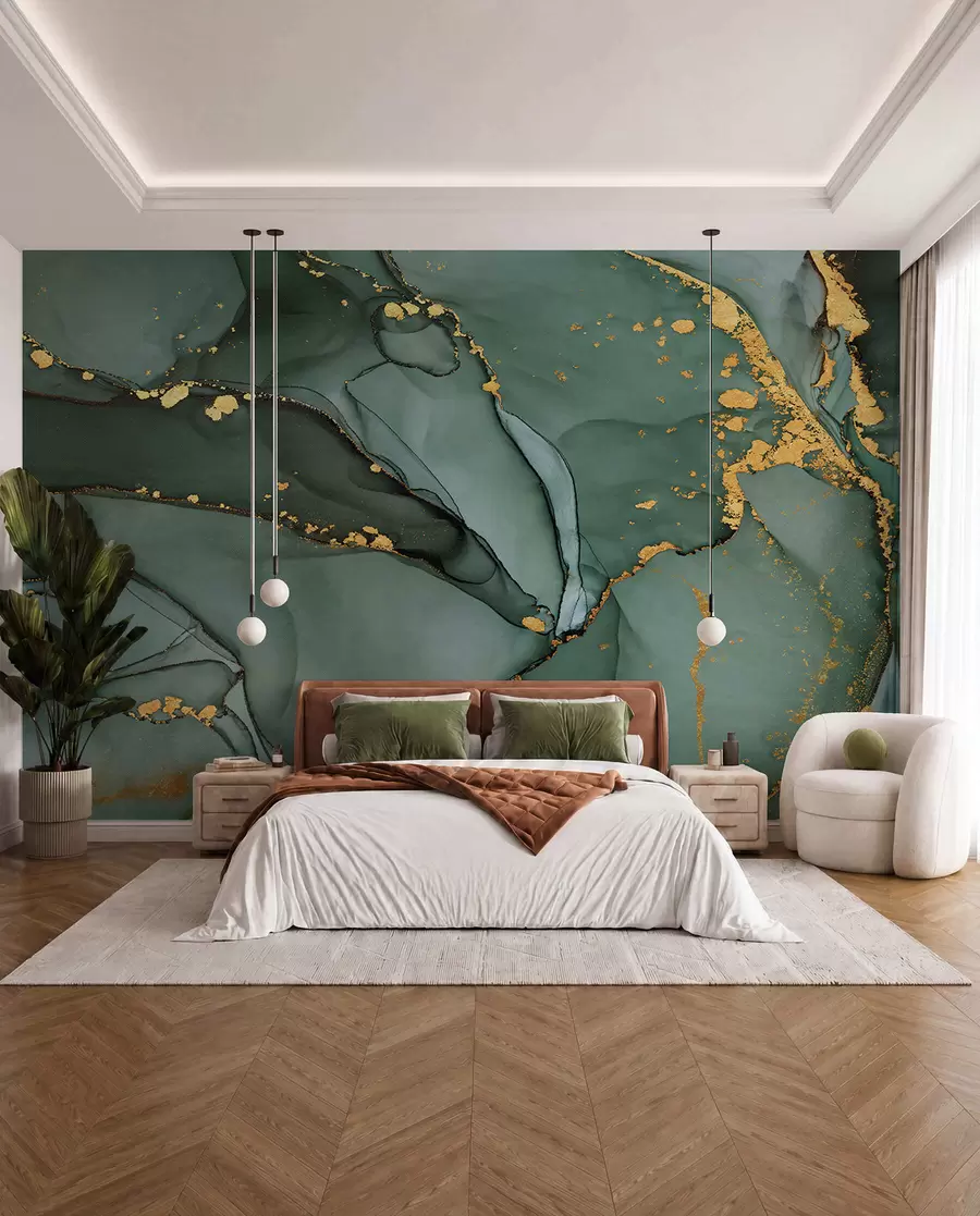 peintures murales Marbre Onyx de luxe avec fissures métalliques u50235d2