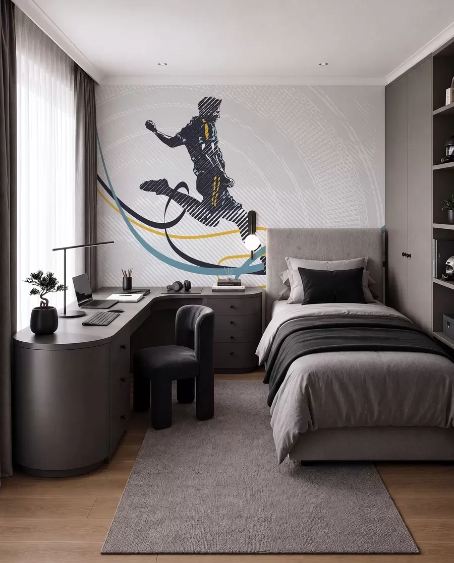 wall murals Rugby athlete poster u99448