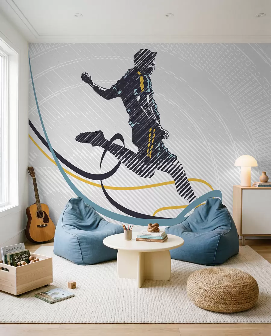 wall murals Rugby athlete poster u99448