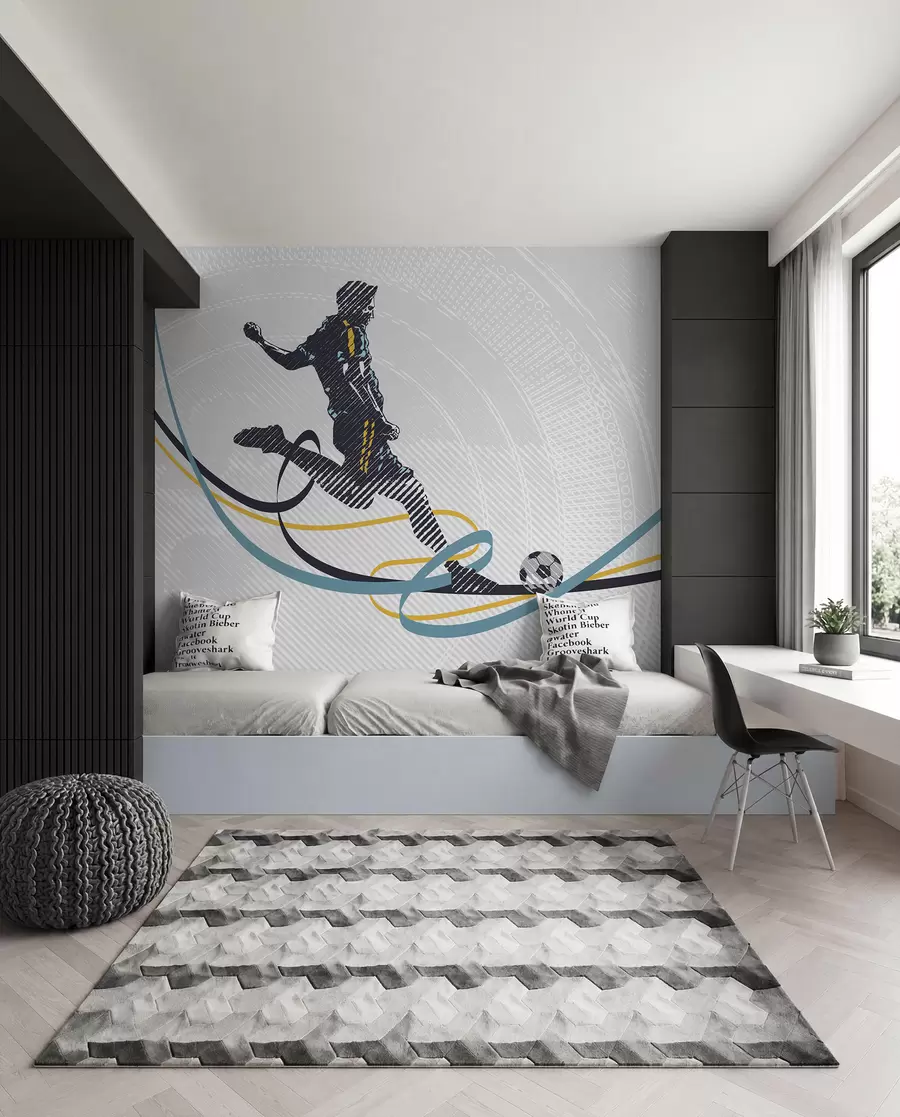 wall murals Rugby athlete poster u99448