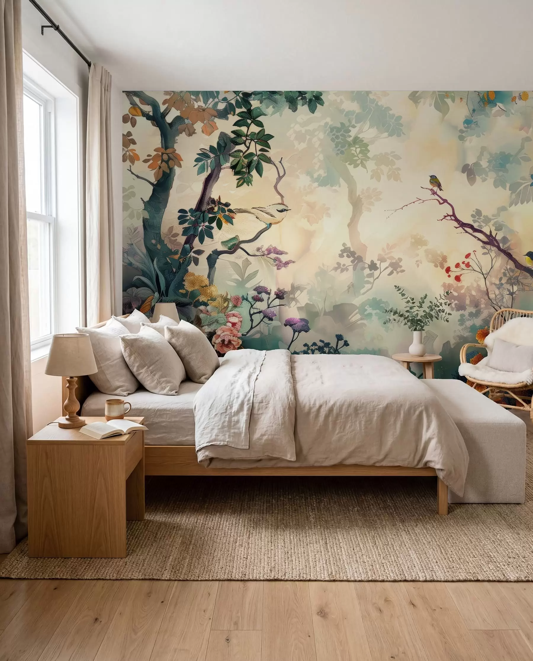 peintures murales Couleurs des oiseaux dans la forêt u99610