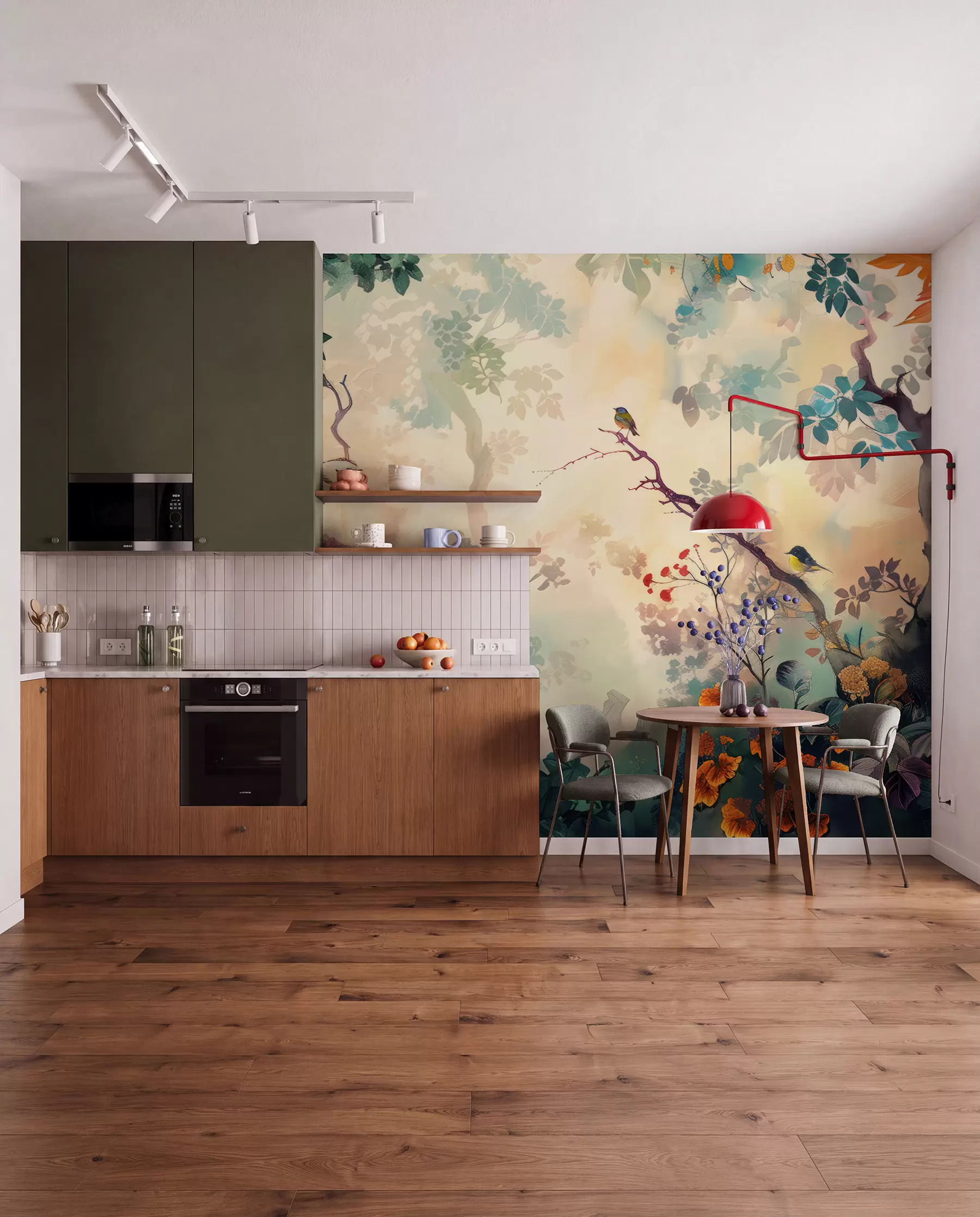 Wall Mural Photo Wallpaper Bird colors in the forest u99610