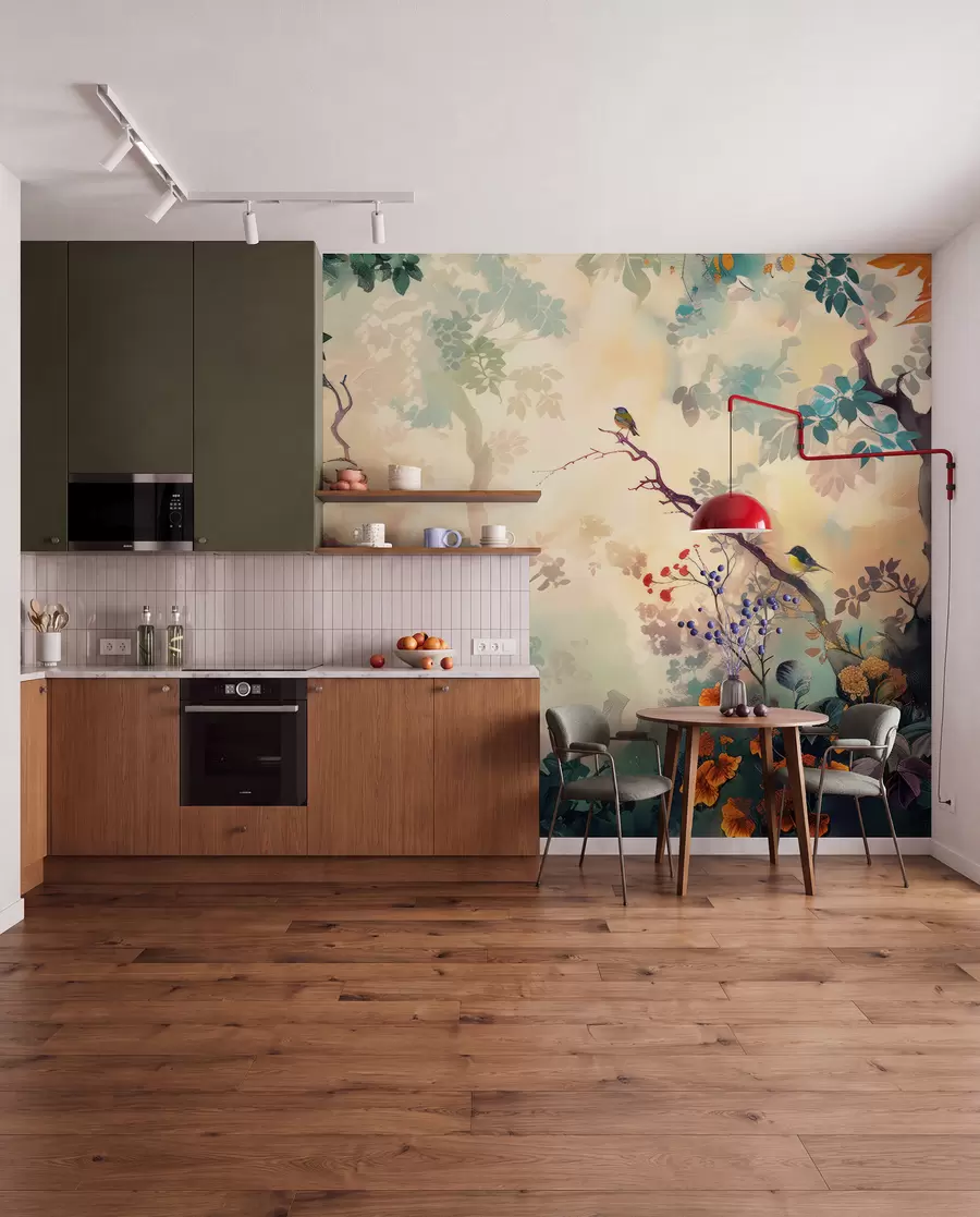 wall murals Bird colors in the forest u99610