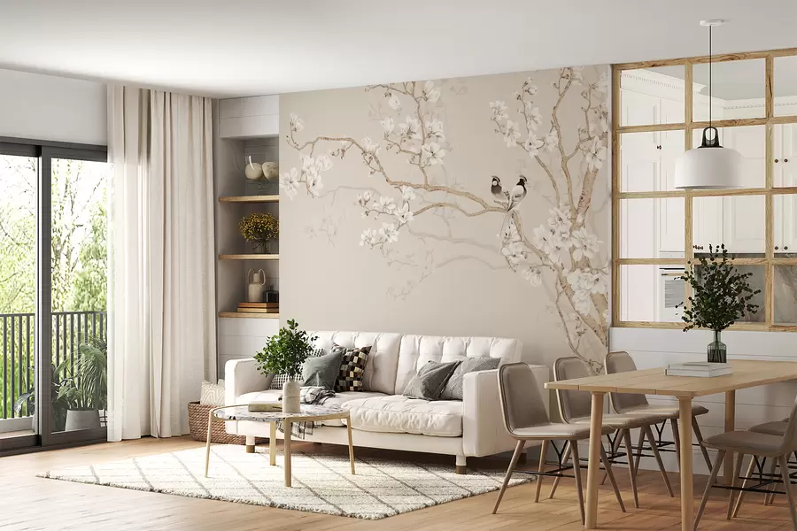 Wall Mural Photo Wallpaper Magnolia tree in the garden u25842d1