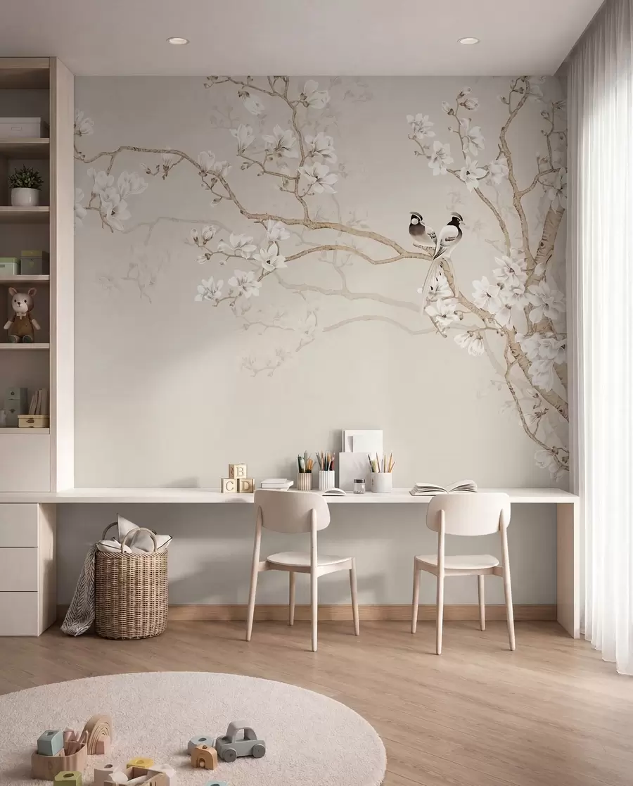 peintures murales Oiseaux parmi les fleurs I u25842d1