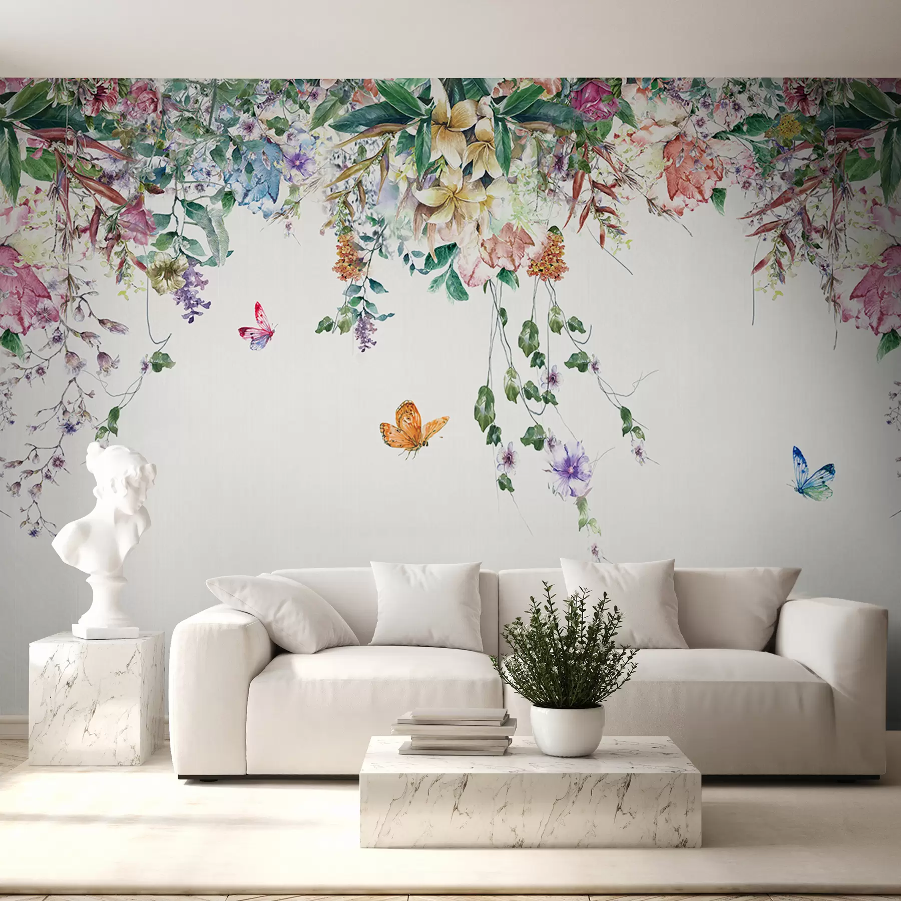 peintures murales Guirlande de fleurs u30601d2