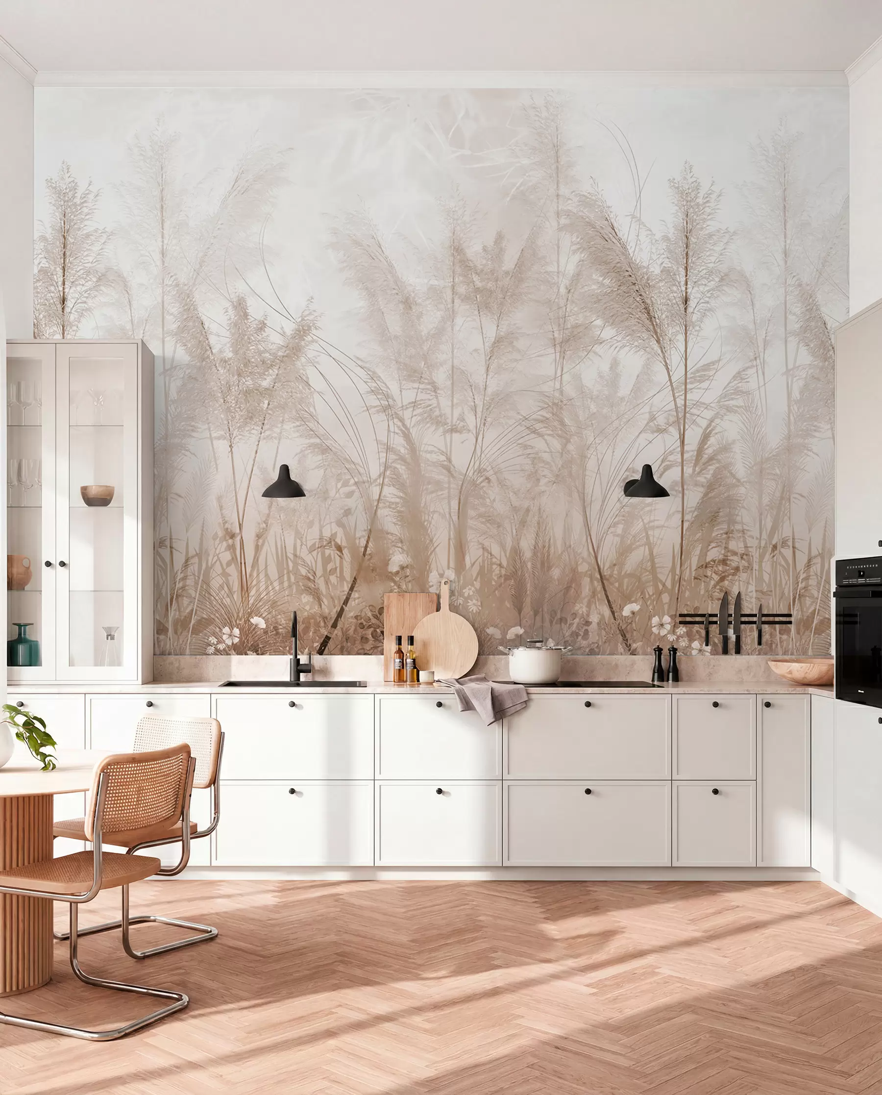murales Plantas altas en colores pastel u93903d2