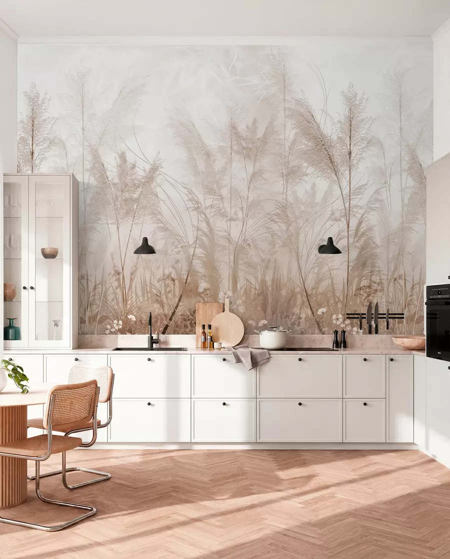wall murals Tall plants in pastel colors u93903d2