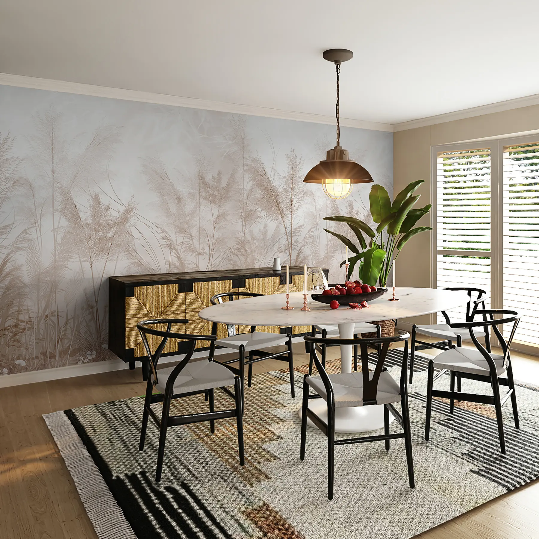 Wall Mural Photo Wallpaper Tall plants in pastel colors u93903d2