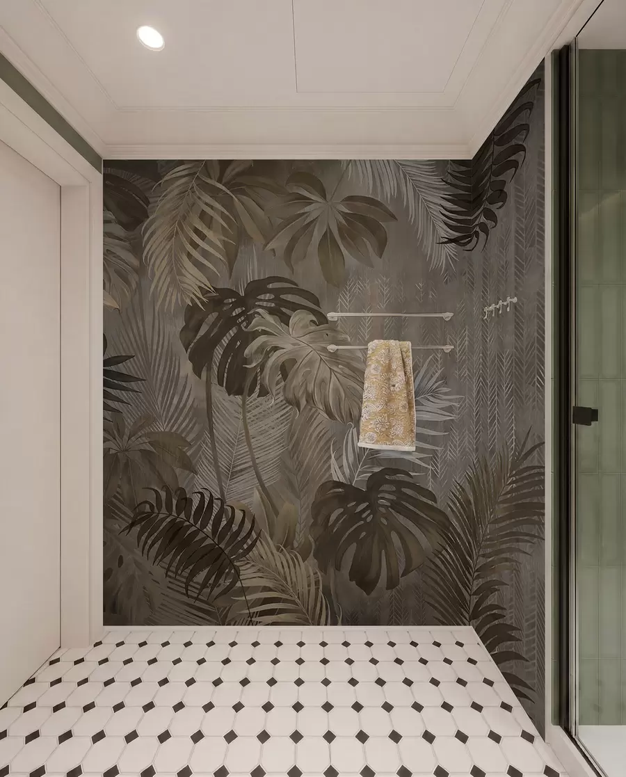 wall murals Tropical leaves in grunge style u97012d2