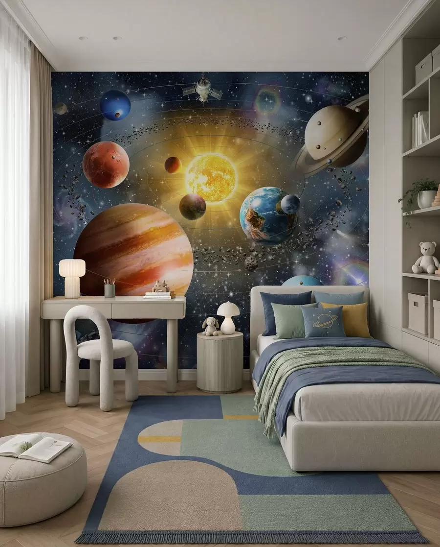peintures murales Espace fascinant, système solaire u97222d1