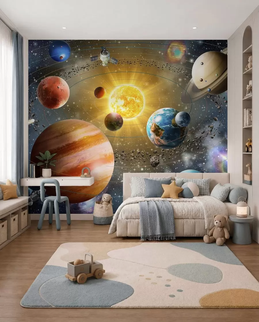 peintures murales Voyage parmi les planètes II u97222d2